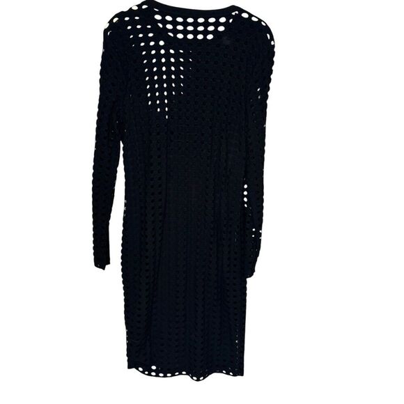 T by Alexander Wang Black Dress Size Medium Circle Hole Long Sleeve Sexy - Picture 7 of 9